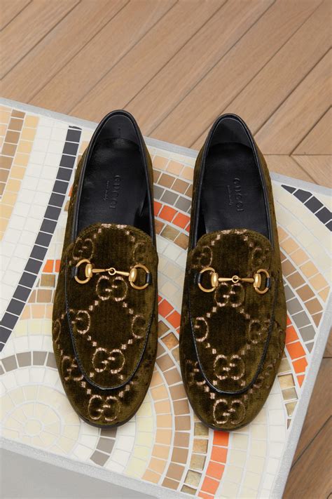 gucci velvet loafers green|jordaan gg velvet loafers.